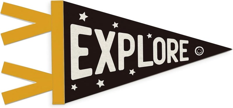 SJDFCSA Boy Nursery Decor, Explore Sign Wall Hanging Pennant Flag Banner, Camping Adventure Nursery Wall Decorations for Kids Toddler Boys Room Bedroom Playroom Decor - Image 1